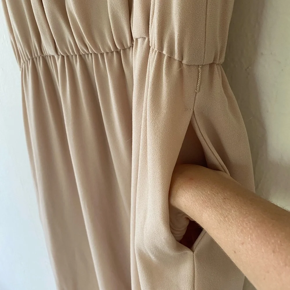 Hanae Mori Alma en Rose Ruched Dress